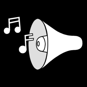 loudspeaker / music: loudspeaker